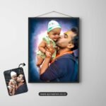 Children with Parents Digital Painting