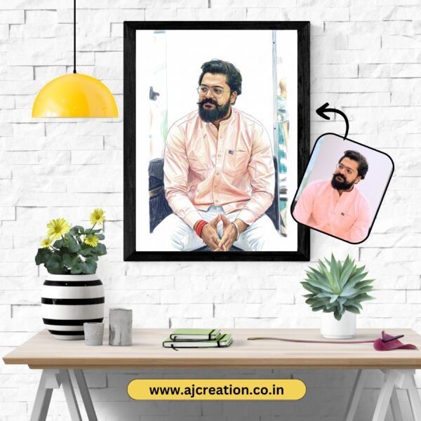 Dynamic Line Art Portrait